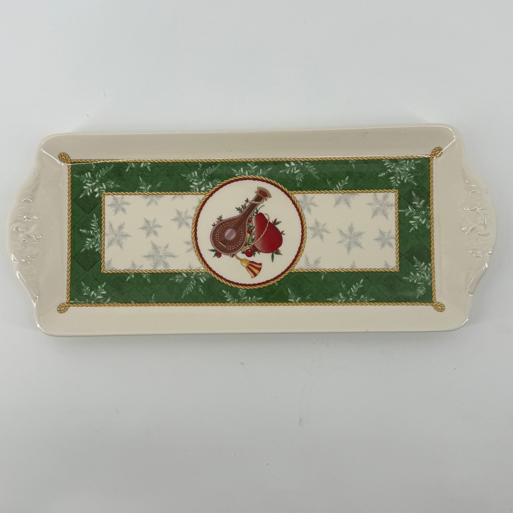 Wedgwood Winter Festival Fine Earthenware China Serving Tray 1998‎ Made England
